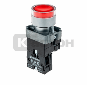 Кнопка с подсветкой красная 220V 1NC