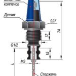 ДС универсальный кондуктометрический датчик уровня. Пластиковый G1/2