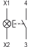 Кнопка с подсветкой зеленая 220V 1NO