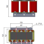Сетевой дроссель трехфазный ACL, 380В, 90А
