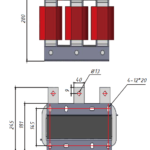 Моторный дроссель трехфазный OCL, 380В, 600А
