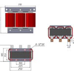 Сетевой дроссель трехфазный ACL, 380В, 390А